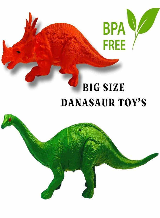 Mallexo Realistic Dragons Dinosaur Animal Toys for Kids 3+ Years | 6PCs Big Size Jurassic Park Dino Animals Figure Set | Birthday Gifts Safari Jungle Animals Dino Egg Toy Action Figurine (Dino 6) - Image 4